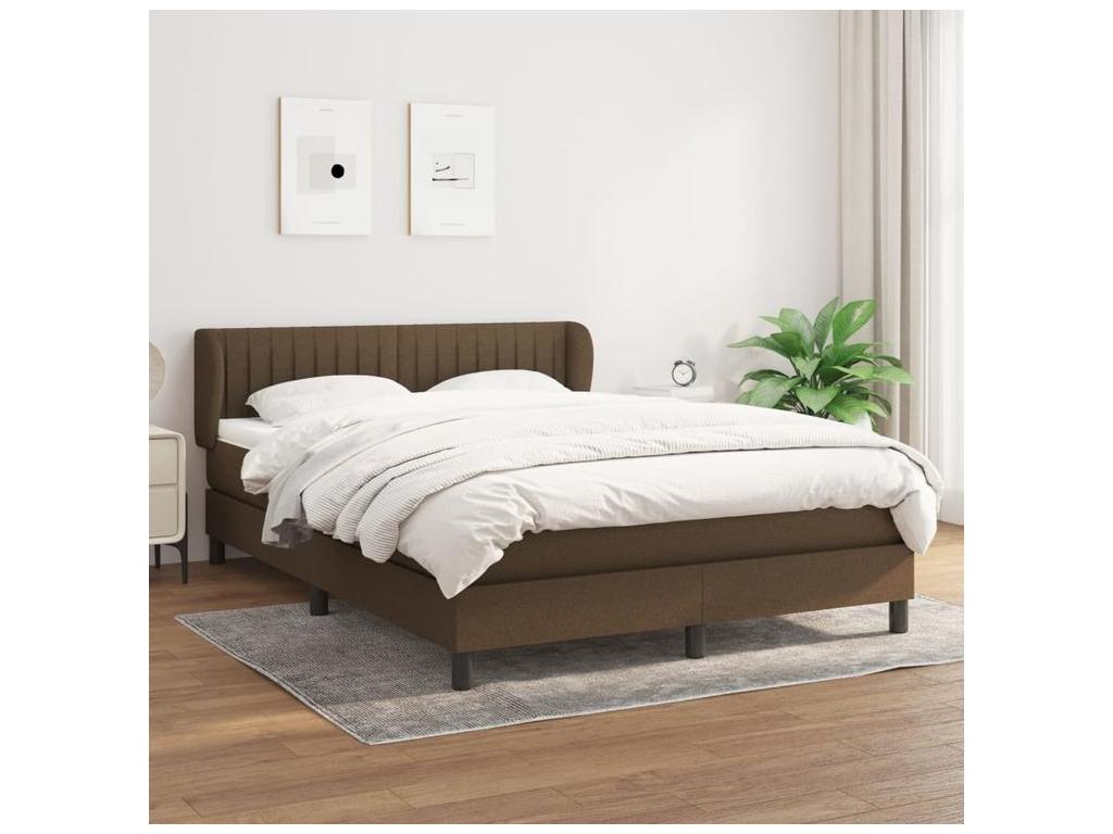 Sommier à Boisona de lit avec matelas Marron foncé 140x190 MKDF82986