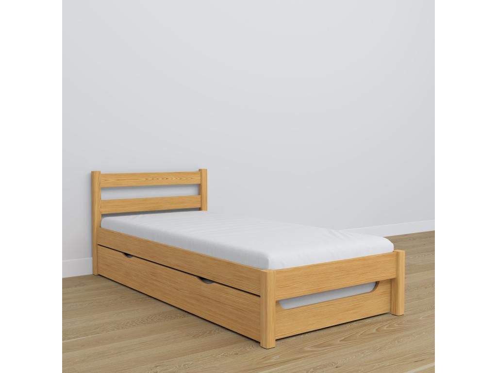 Lit gigogne en bois N01 Pin Naturel 80x200 JBHF15625