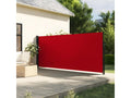 Auvent latéral rétractable rouge 180x500 cm MLJW97857