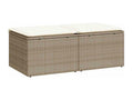 Salon de jardin avec coussins 2 pièces beige résine tressée Boisona RVXT89517