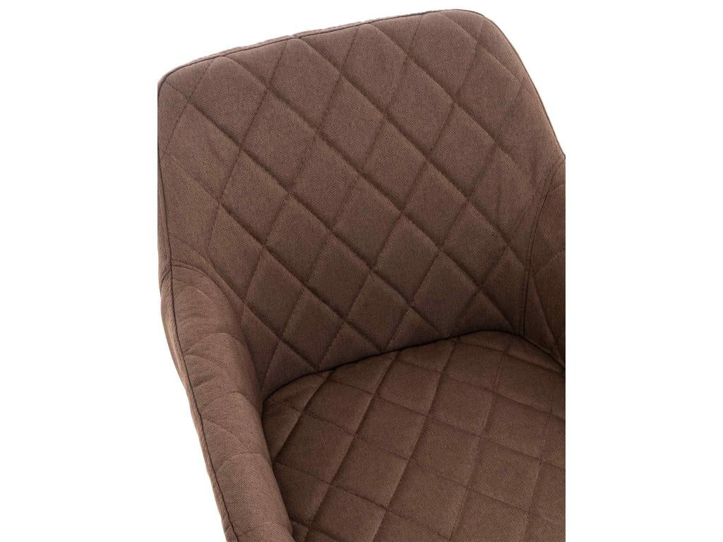 Chaise gondole - Tissu / Métal - Marron - Lysvia HNCR34142