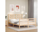Cadre de lit avec tête de lit 160x200 cm bois massif JROE94049