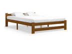 Lit Marron miel Bois de pin massif 140x200 2 BAVK27950