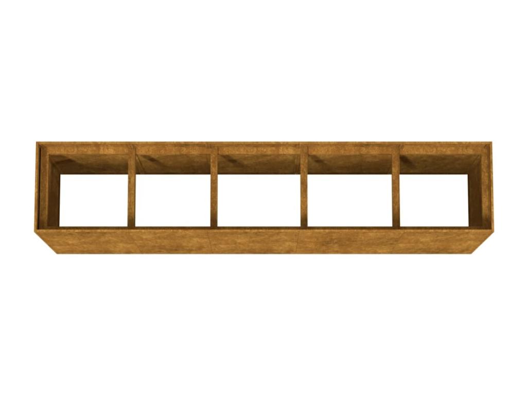 Lit surélevé de jardin 200x40x80 acier corten JZUG86333