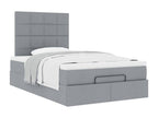 Cadre de lit Boisona et matelas gris clair 120x200 cm tissu CGAG25681