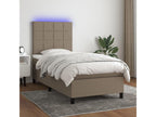 Sommier tapissier avec matelas et LED 100x200 cm Tissu MSVD49147