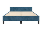 Cadre de lit avec tête de lit Bleu foncé 120x200 cm Velours MRAQ97950