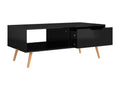 Table basse Noir brillant 100x49,5x43 cm Aggloméré GZLP52713