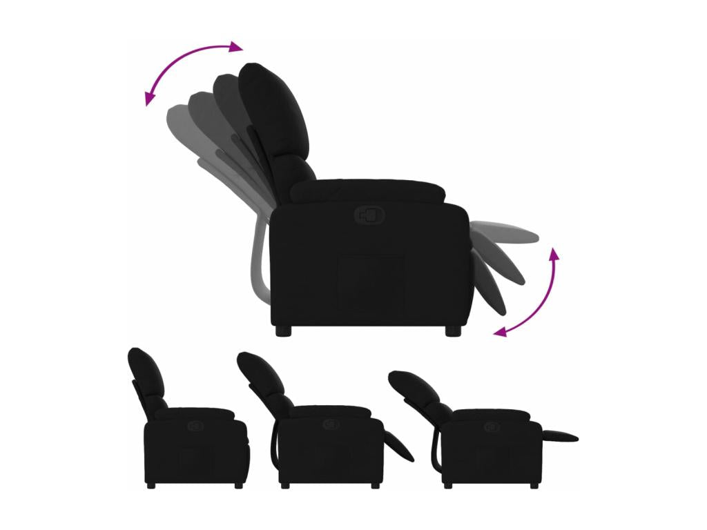 Fauteuil inclinable Noir Tissu OBWV11227