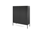 Commode Boisona K104 Buffet avec 2 portes noir mat WJPJ45743