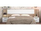 Table de chevet table de nuit coloris chêne Boisona blanc - Longueur 40 x profondeur 35 x hauteur 40 cm JBUL31236