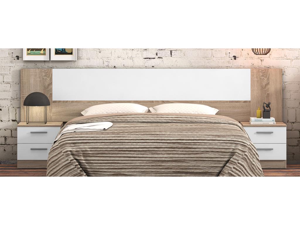Table de chevet table de nuit coloris chêne Boisona blanc - Longueur 40 x profondeur 35 x hauteur 40 cm JBUL31236