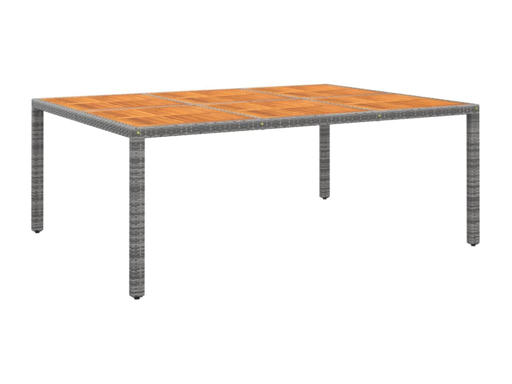 Mobilier à dîner de jardin 11 pièces Résine tressée Gris YCSY83854