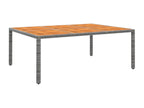 Mobilier à dîner de jardin 11 pièces Résine tressée Gris YCSY83854