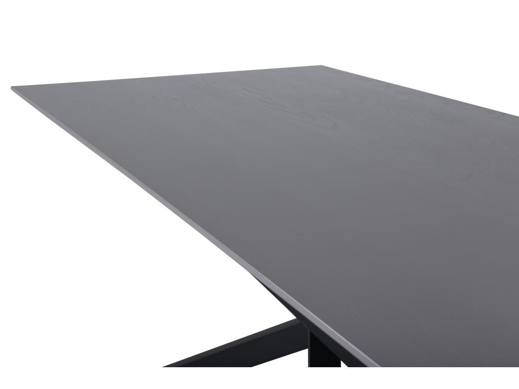 Table À Manger Boisona DT90 90x180x76 Noir ANSP93644
