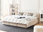 Lit Boisona Velours Boisona 180x200 cm Beige clair NVBD79522