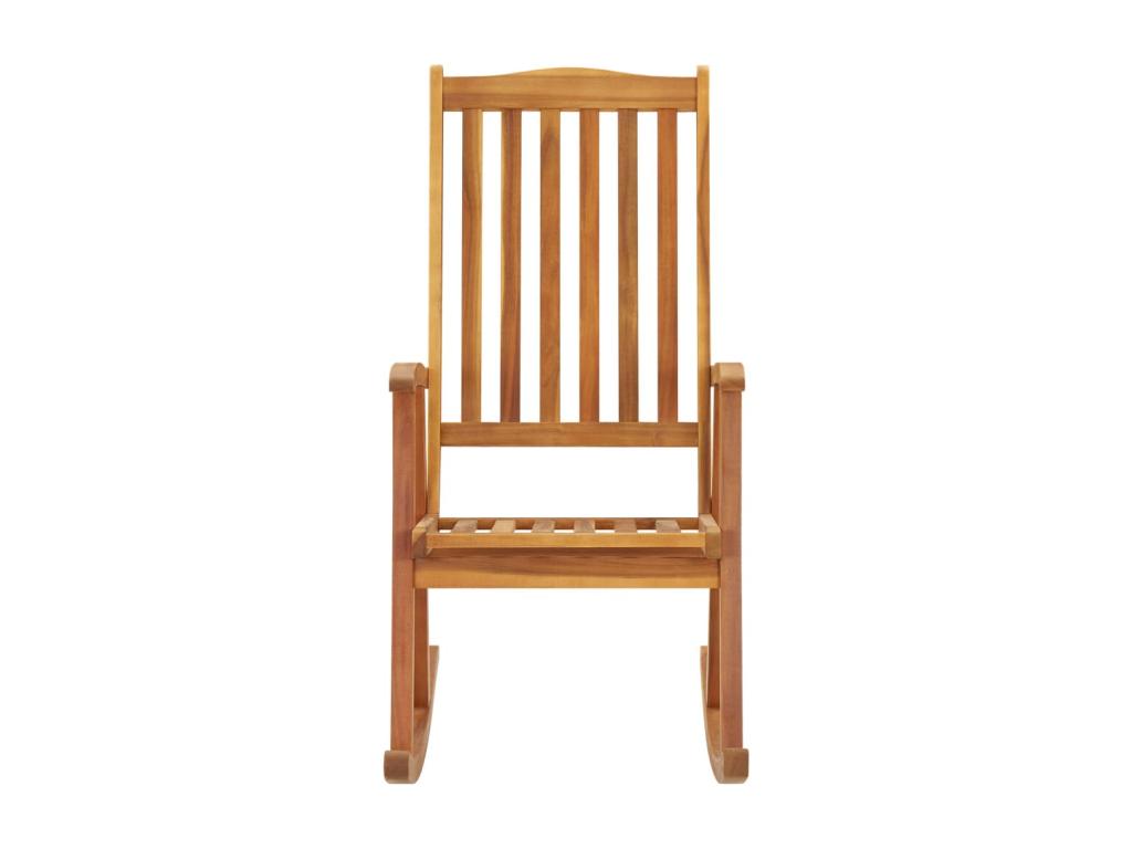 Chaise à bascule avec coussins Bois d'Boisona massif YRGM69333