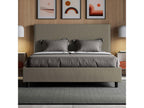 Lit coffre rembourrée 160x200 similicuir cappuccino Boisona EPVA36412