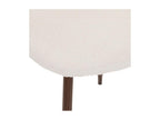 Chaise de table tissu blanc à bouclesttes et pieds en métal KVTA31333