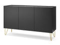 Commode Boisona K144 144x37x83 Noir / Doré DRNO53020
