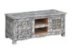 Meuble bas en bois gris 120x45x50h QBQN99171