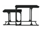 Table basse gigogne 2 pièces noir bois d'ingénierie BRSQ82558