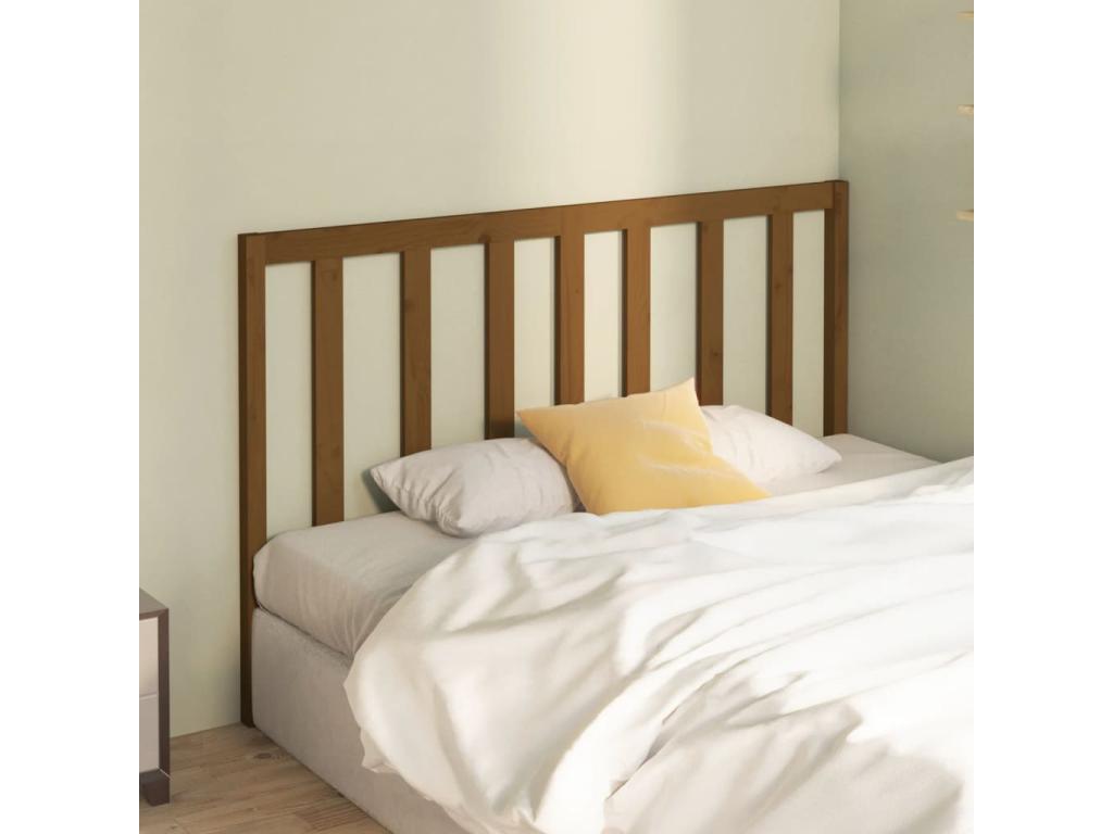 Tête de lit Marron miel 156x4x100 cm Bois massif de pin JKGH91855