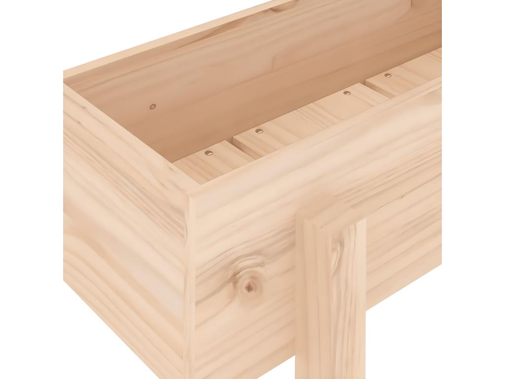 Lit surélevé de jardin 121x30x38 bois de pin massif EUWE06917