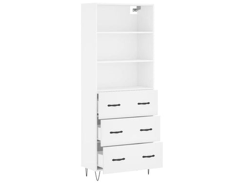 Buffet haut Blanc 69,5x34x180 cm Bois d'ingénierie WZCV08330