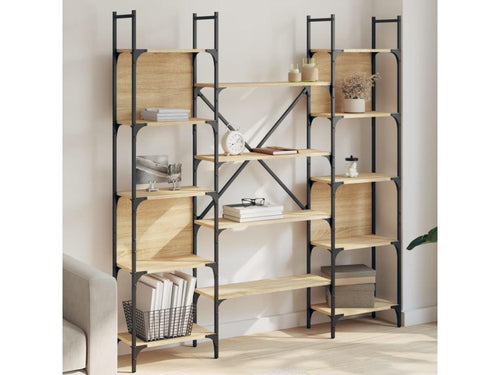 Bibliothèque chêne Boisona 155,5x24x166,5 cm bois d'ingénierie VVRL72645