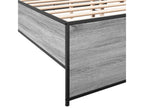 Cadre de lit Boisona gris 200x200 cm bois d'ingénierie et métal OTOF45690
