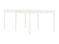 Table de jardin blanc 203,5x100x76 cm bois massif de pin WKSF88444