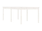 Table de jardin blanc 203,5x100x76 cm bois massif de pin WKSF88444