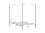 Cadre de lit à baldaquin sans matelas blanc métal 120x200 cm TCGB93013