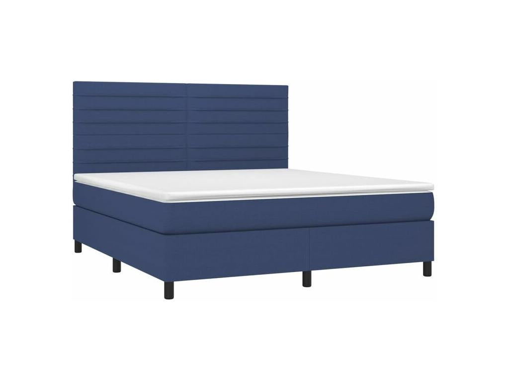 Sommier à Boisona de lit avec matelas Bleu 160x200 Tissu LKFJ56790