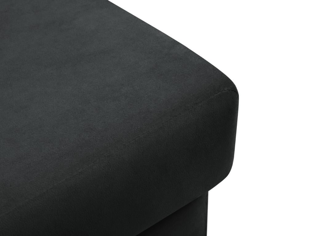 Boisona - Pouf Boisona en velours gris foncé - 70x70x45cm DLUT49002