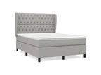 Sommier à Boisona de lit avec matelas Gris clair 140x200 Tissu OXKN90072