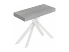 Console extensible 90x40/196 cm Saki Petits pieds en béton blanc DNBG51259