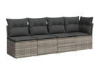 Salon de jardin 11 pièces avec coussins gris résine tressée ARIG71419