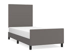 Cadre de lit avec tête de lit Gris 90x200 cm Similicuir TQWB31575