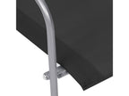 Salon de jardin 4 pièces Tissu et acier Noir BSFR84430