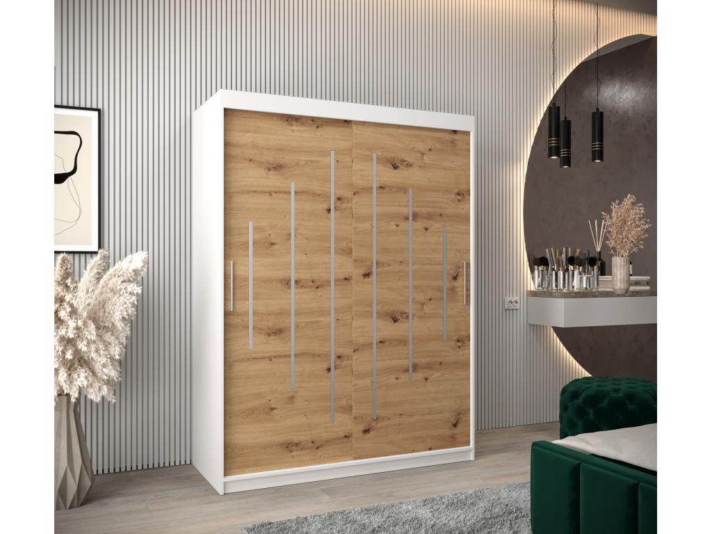 ARMOIRE Boisona À PORTES COULISSANTES 200/150/62 2 Portes Blanc/Boisona RSZV24220