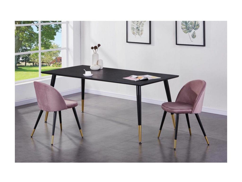 Table de repas en MDF et acier Boisona 180x90 cm RSUU51052