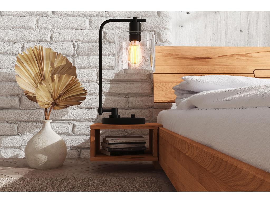 Boisona - Table de nuit suspendue en coeur de hêtre huilé naturel ERVD37666