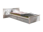 Lit Boisona 118 Unique Gris 90x200 Stratifié Sommier à Boisona 149x210x72cm JJFU74327