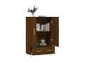 Buffet haut chêne marron 69,5x31x115 cm bois d'ingénierie AQRR78587