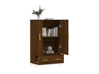 Buffet haut chêne marron 69,5x31x115 cm bois d'ingénierie AQRR78587