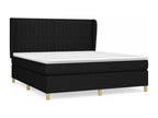 Lit à sommier tapissier avec matelas Noir 160x200 cm Tissu IEYJ32628