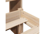 Lit bibliothèque sans matelas 140x200 cm bois massif de pin WIFP88122