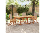 Ensemble à manger de jardin 5 pièces bois d'Boisona solide textilène WIBO52815